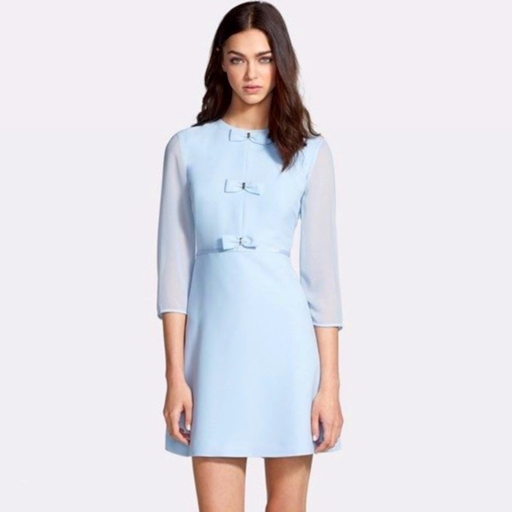 COPY - Ted Baker Finna Bow Detail Dress in Blue Size 1